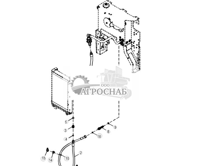Возвратные трубопроводы охладителя гидравлического масла - ST879604 255.jpg